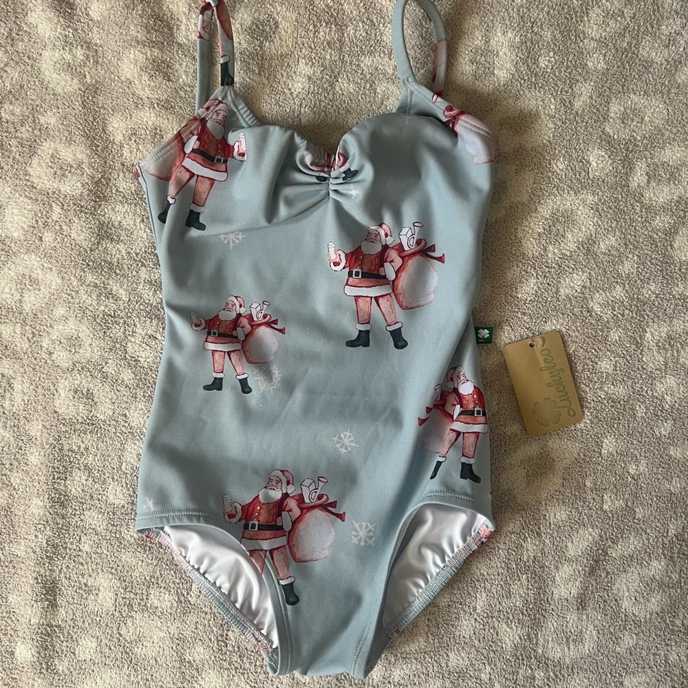 Santa Print dance leotard